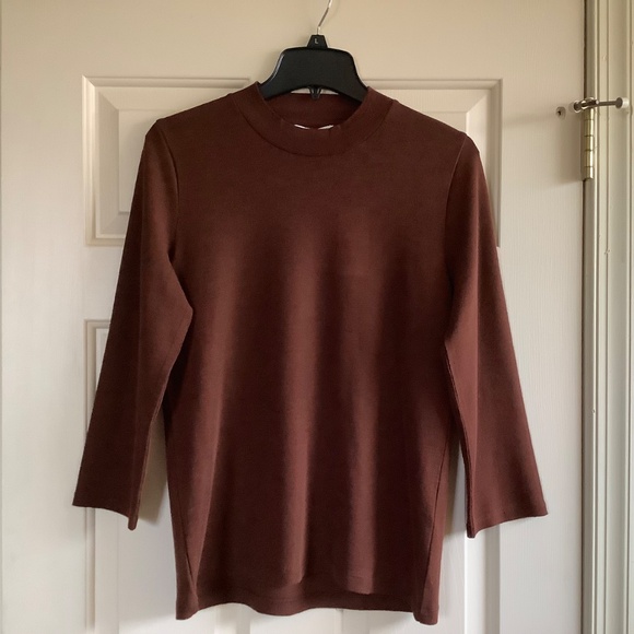Vince 100% Wool Crew Neck Sweater Brown SZ L - Picture 2 of 15